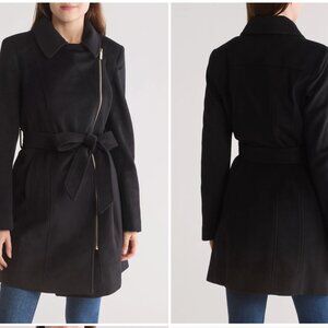 NWT! Michael Kors Asymmetric Tie Belt Jacket